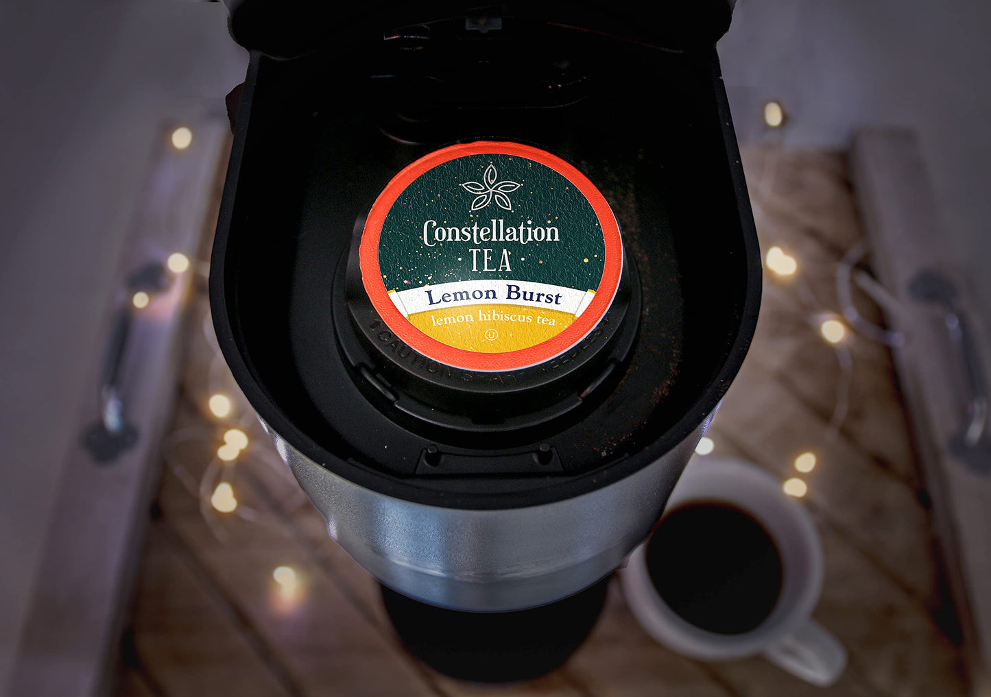 Constellation Tea Lemon Hibiscus Tea Pods Compatible with K Cup Brewers Including 2.0, (Lemon Burst) 40 Count