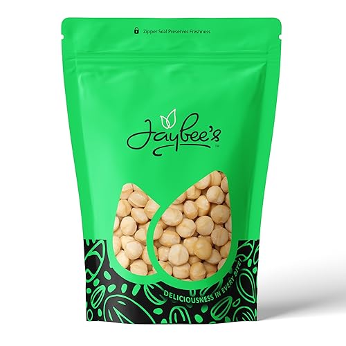 Raw Macadamia Nuts 2 Pounds Jumbo Size - Unsalted, Whole, Premium | All Natural Healthy Snack, Keto, Vegan, High Protein | Bulk Bag | Ideal for Baking