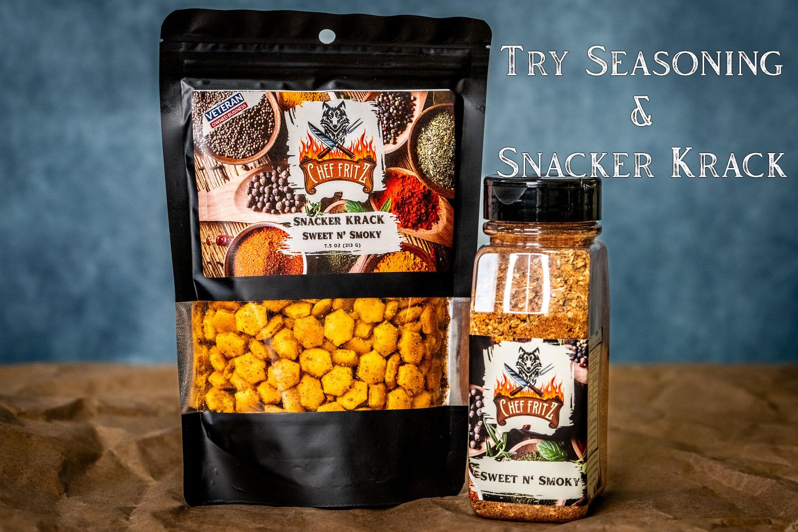 Chef Fritz Snacker Krack Oyster Crackers: Sweet N' Smoky