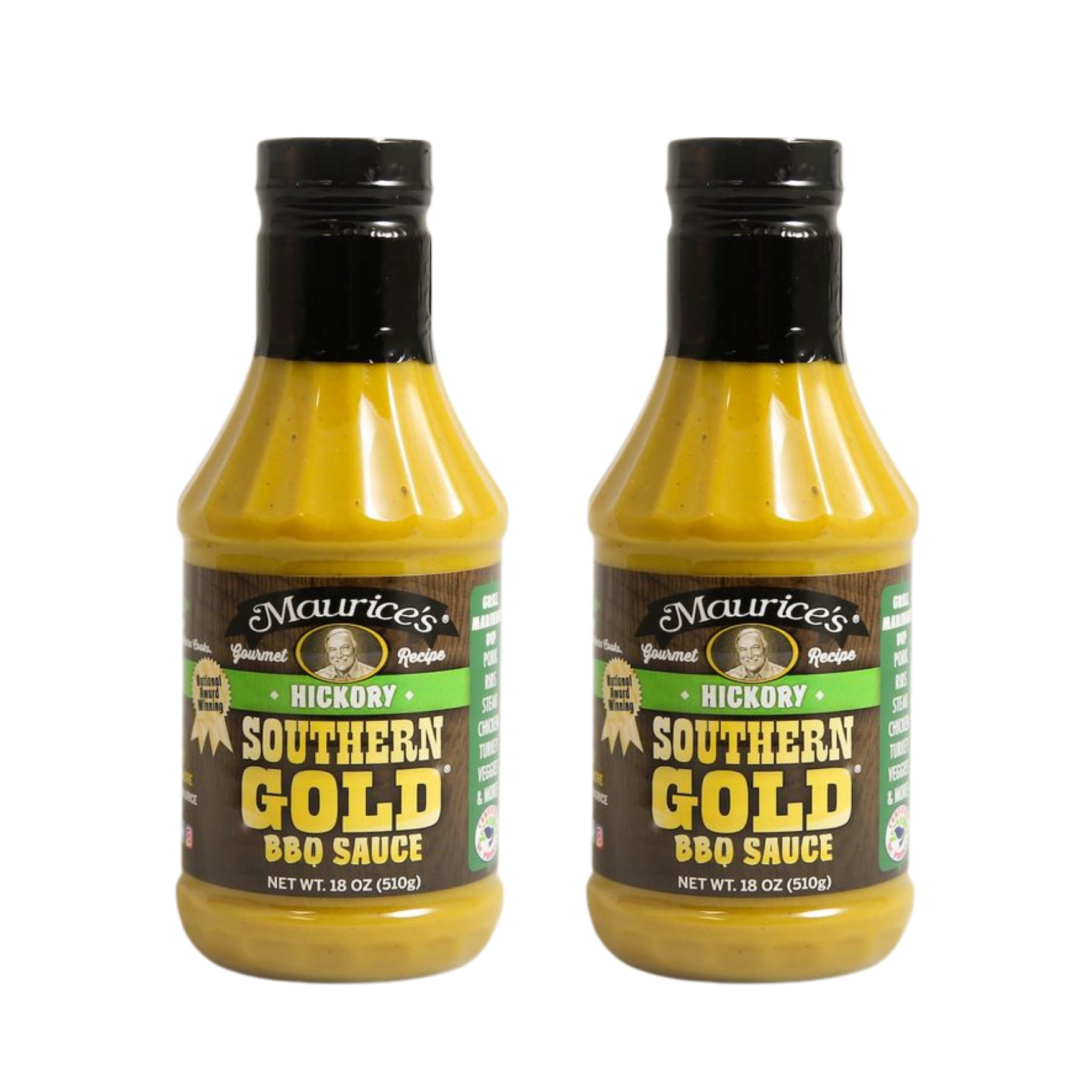 Maurice’s Southern Gold BBQ Sauce, Hickory - Smoke-Kissed Carolina Gold Barbecue Sauce - Authentic Southern Carolina Barbeque Dressing - Mustard Based