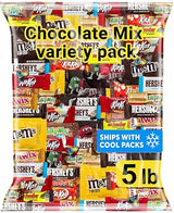 Chocolate Assorted Bulk Candy Variety Pack 5lb - Mini Chocolate Bars, Milk & Dark Chocolate Mix - Individually Wrapped Bulk Candy for Office Snacks