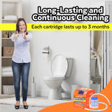 NeverScrub! Refill Cartridge Self Cleaning Toilet System - Replacement Cartridge for Automatic Toilet Bowl Cleaner - 1.65 oz, Lasts Up To 3-5 Months