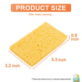 Yeethewengle Compressed Cellulose Sponges, Bulk Multi-Use, Non-Scratch Cleaning Scrub Sponges for Kitchen,Bathroom, 10 Pack+ 2 Free Scouring Pad Dish