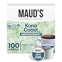 Maud's Kona Coffee Pods, 100 ct, Medium Roast Coffee in Single Serve Pods - 100% Arabica Coffee, Compatible with Keurig K Cups Maker