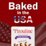 Pirouline Rolled Wafers - Dark Chocolate - Rolled Wafer Sticks, Crème Filled Wafers, Rolled Cookies for Coffee, Tea, Ice Cream, Snacks, Parties