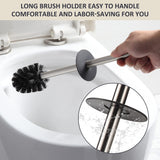 BGL Toilet Brush Holder Freestanding,Brushed Nickel,304 Stainless Steel,SUS304 Toilet Bowl Brush and Holder for Bathroom - Space Saving,Sturdy,Deep