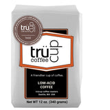 trücup Low Acid Coffee, Ground Coffee Dark Roas - Coarse Ground 12 Oz, Natural Water&Steam Process 60% Less Acid, Stomach-Friendly Rich in