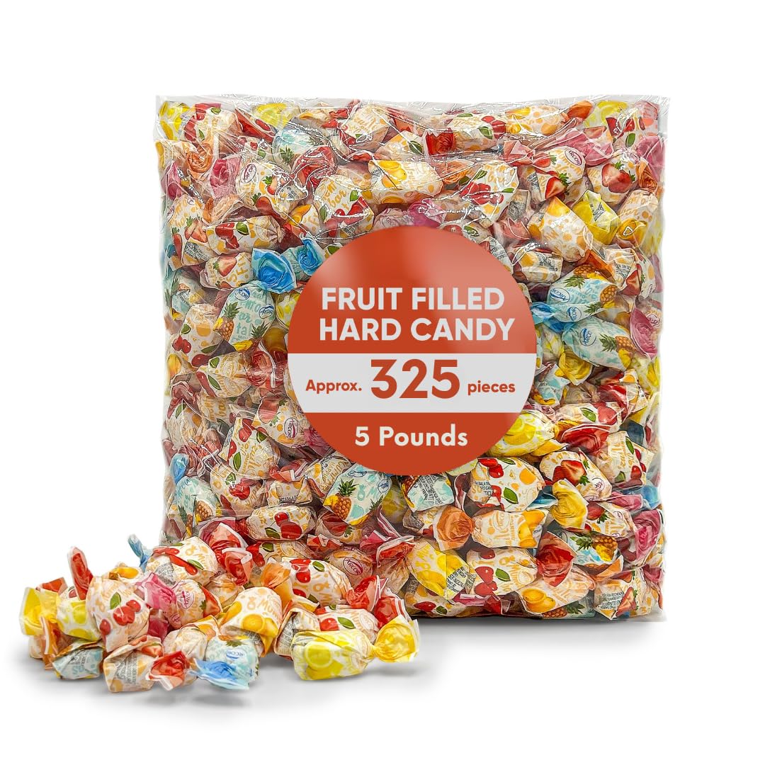 Fruit Filled Hard Candy Individually Wrapped Bulk Bag - 5 lb (Approx. 400 pieces)