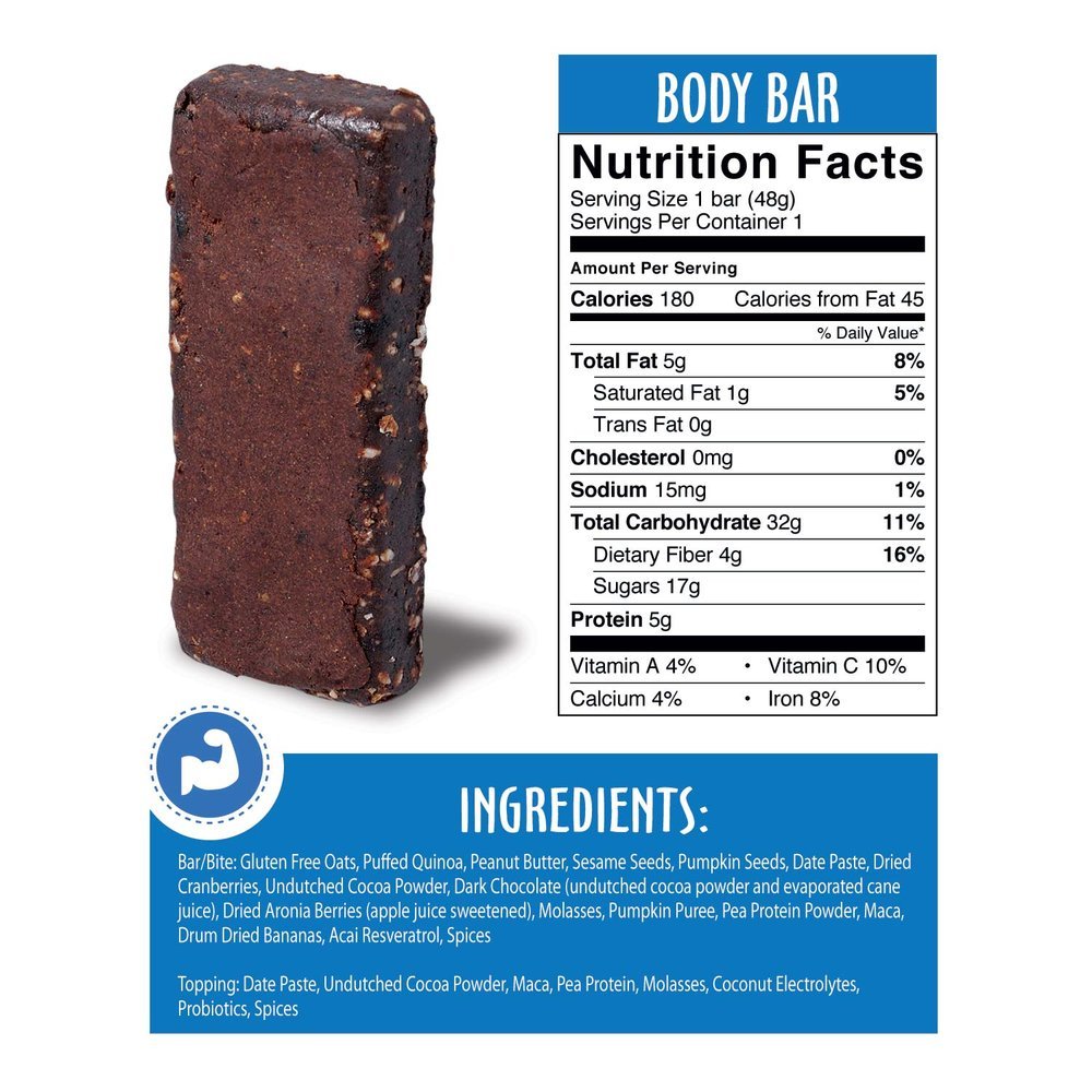 Forth Body Bar 12 Pack Gluten Free, Sustained Energy