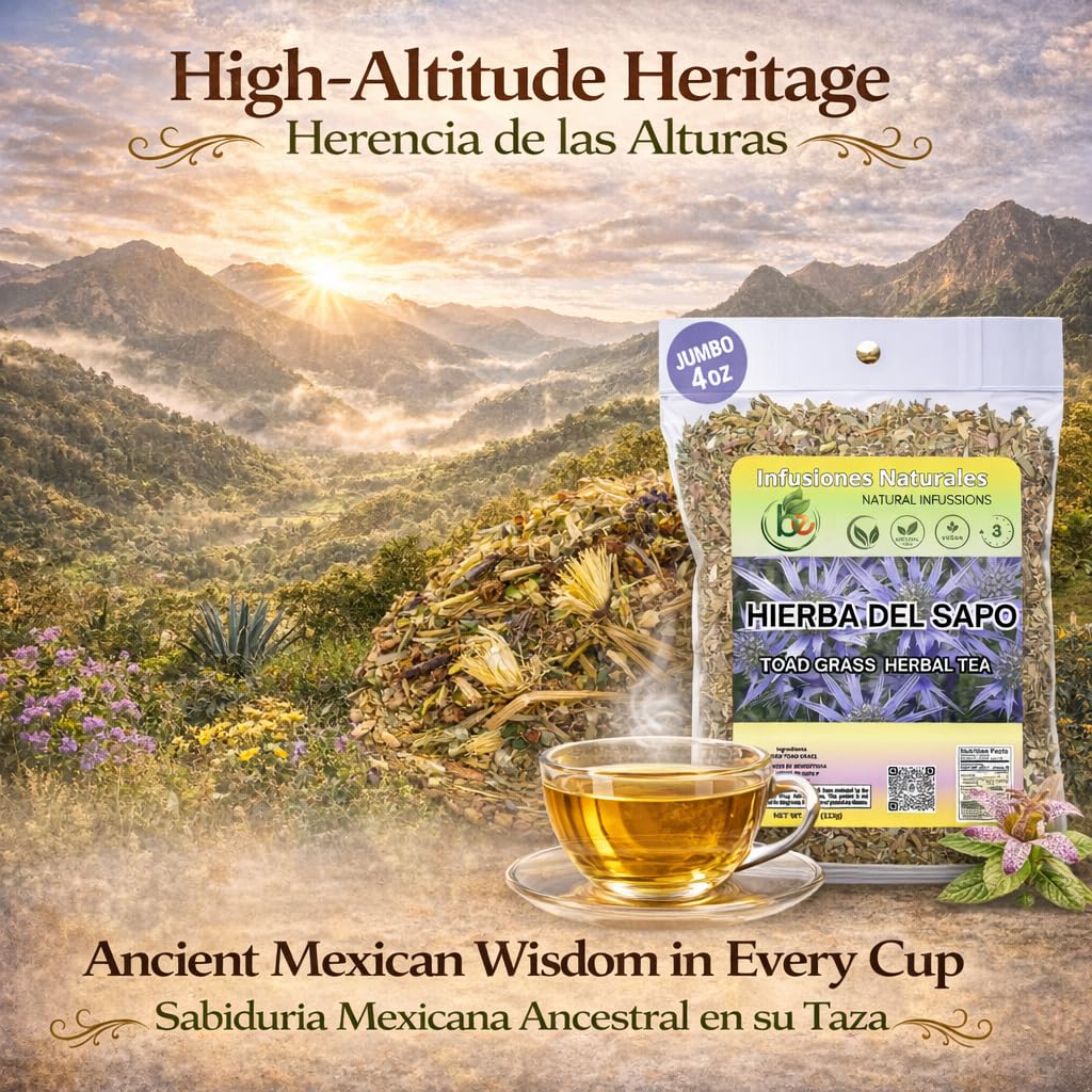 Hierba del Sapo Herbal Tea 4 oz (113g) - 100% Natural Mexican Thistle (Eryngium heterophyllum) - Traditional Loose Leaf Tea from Mexico