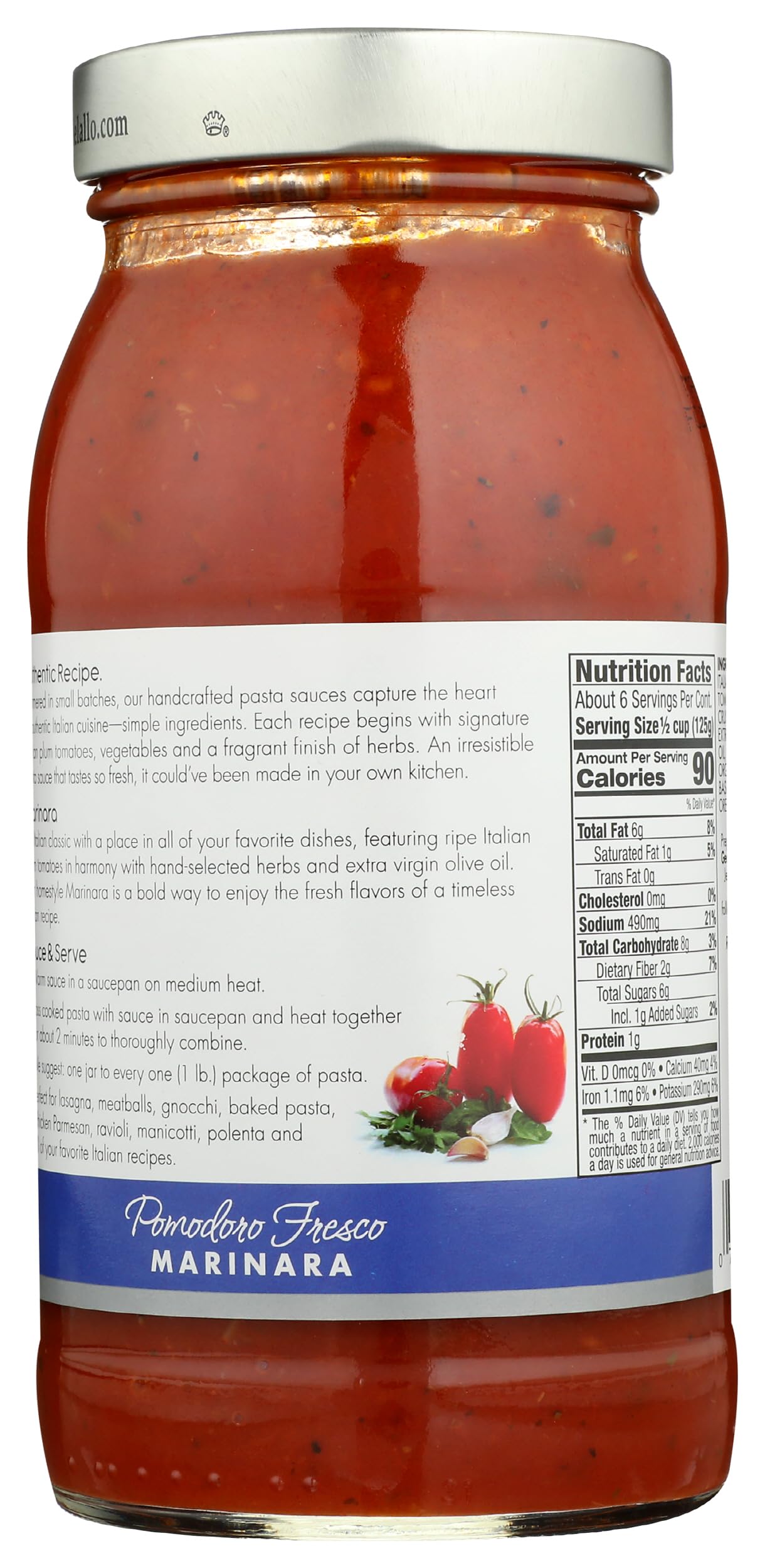 DELALLO Pomodoro Fresco Marinara Sauce, 25.25 OZ