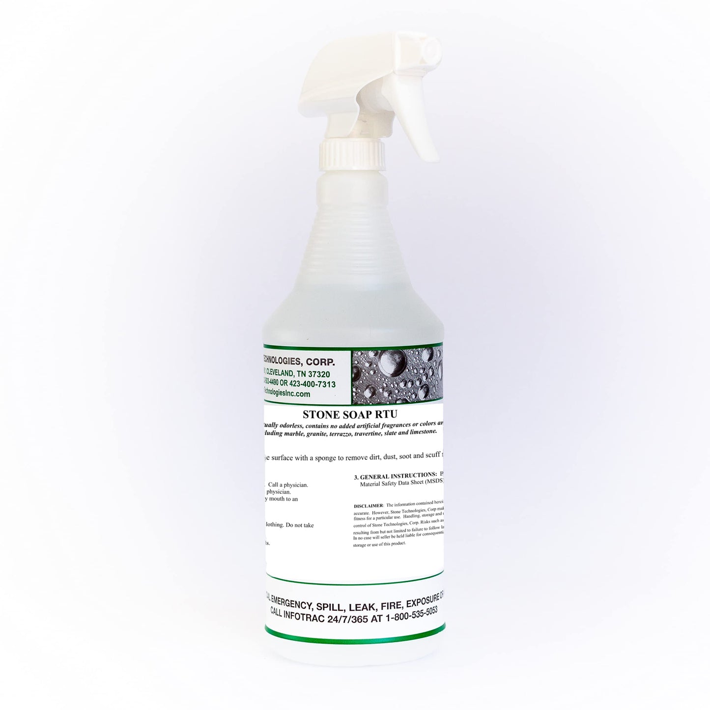 Stone Soap RTU (1 Quart) Plant based pH Neutral Cleaner for Marble Granite Travertine