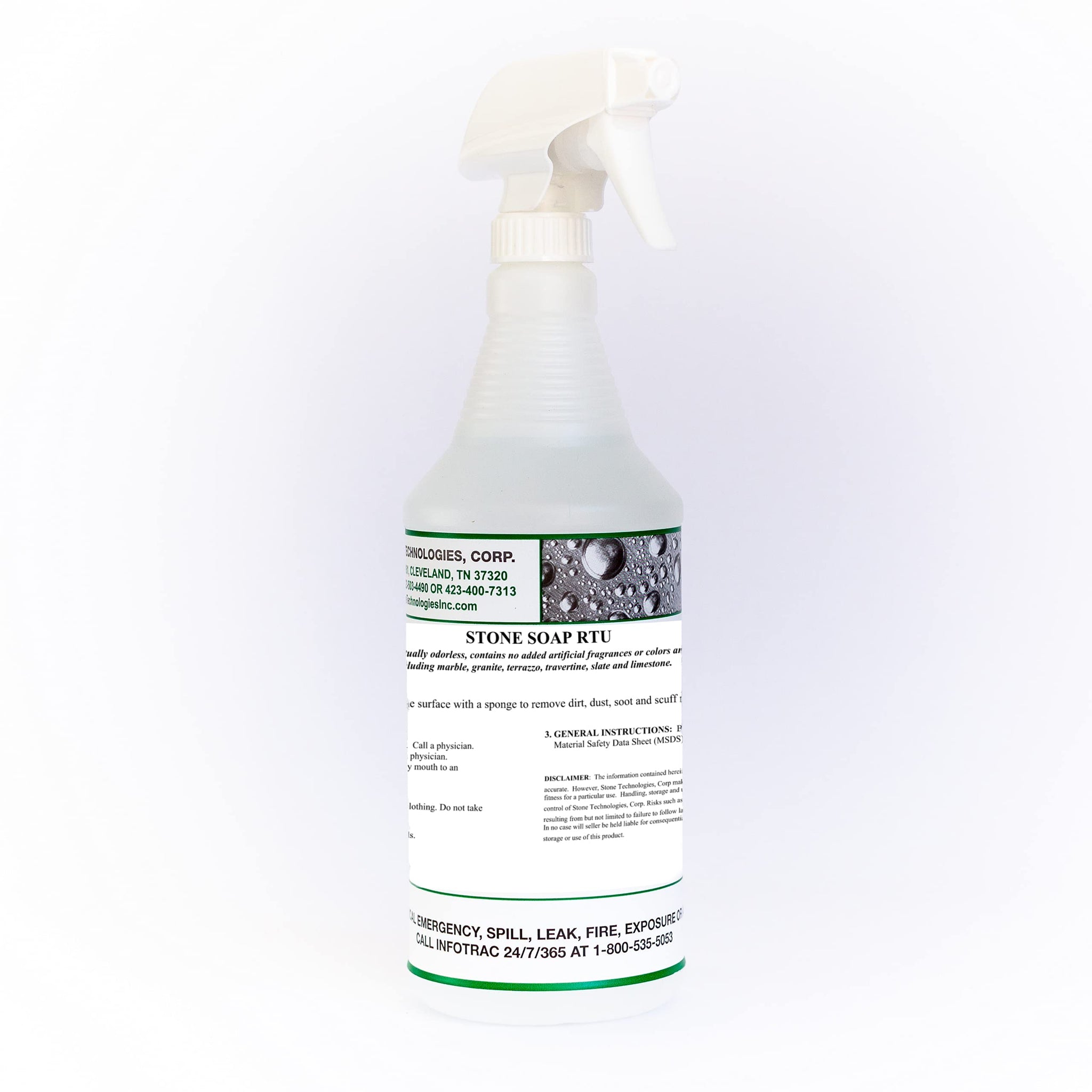 Stone Soap RTU (1 Quart) Plant based pH Neutral Cleaner for Marble Granite Travertine