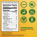 Sunbest Natural Raw Sunflower Seeds, 2 lbs - Unsalted & No Shell - Sunflower Seed Kernels to Eat - For Snacking, Baking & Topping - Road Trip, After
