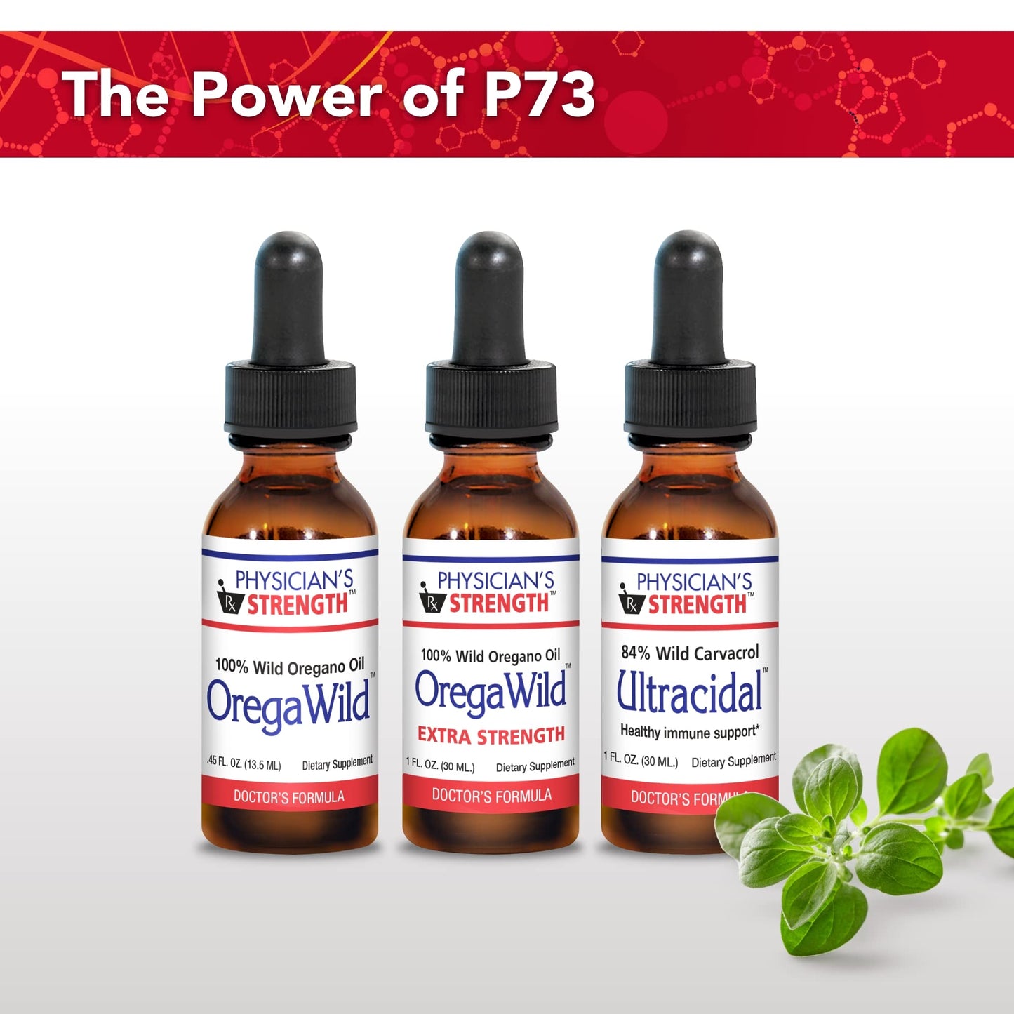 Physician's Strength OregaWild - 13.5 mL - 100% Wild Oregano Oil - 216 Servings