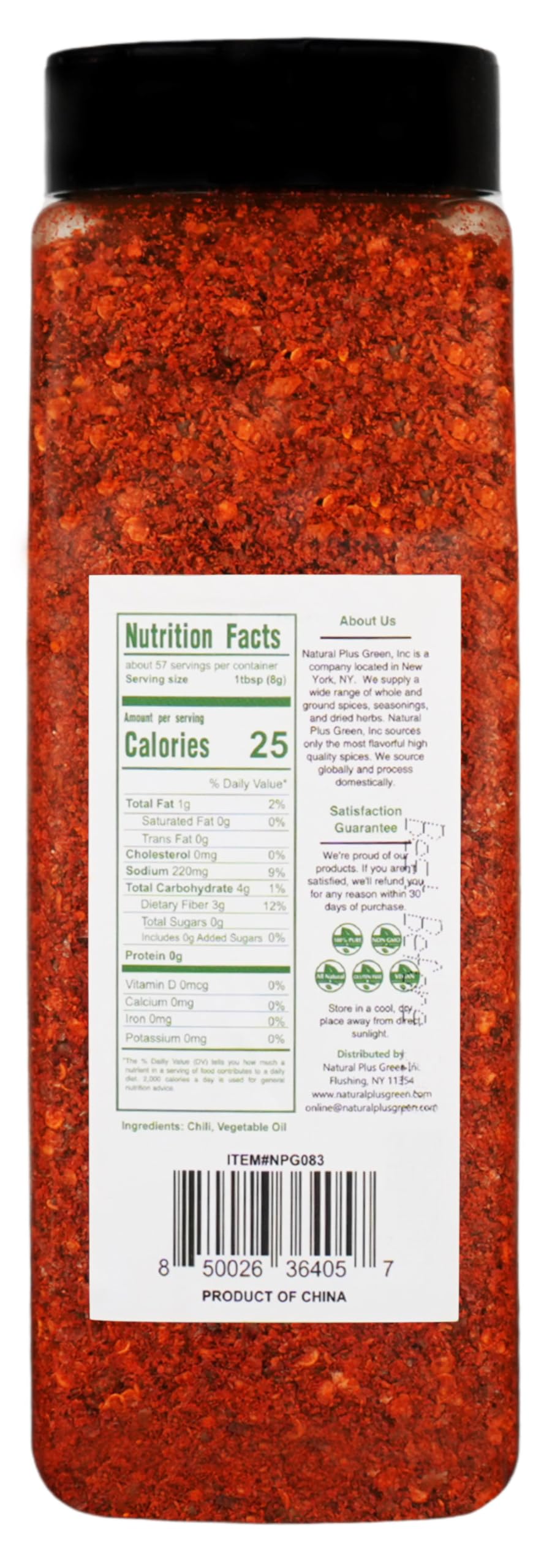 NPG Authentic Sichuan Chili Flakes 1LB 16 Ounces, Medium Hot, Szechuan Crushed Red Pepper Flakes Powder Bulk, Spice Seasoning for Making Kimchi, Chili
