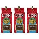Lion Coffee, Premium Gold Roast, 10% Kona Coffee Blend, Ground, 7 Ounce Bag (Pack of Three)