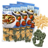 Pastabilities Fun Pasta for Kids - Wintertime Chili - Snowman & Snowflake Shaped with Seasoning Mix, Non-GMO Natural Wheat and Vegetable Pasta