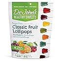 Dr. John’s Sugar Free Candy, Healthy Lollipops with Zero Sugar, Low Calorie Snacks, Keto Friendly Hard Candy Sweets, Classic Fruit Tooth, 60 Count, 1
