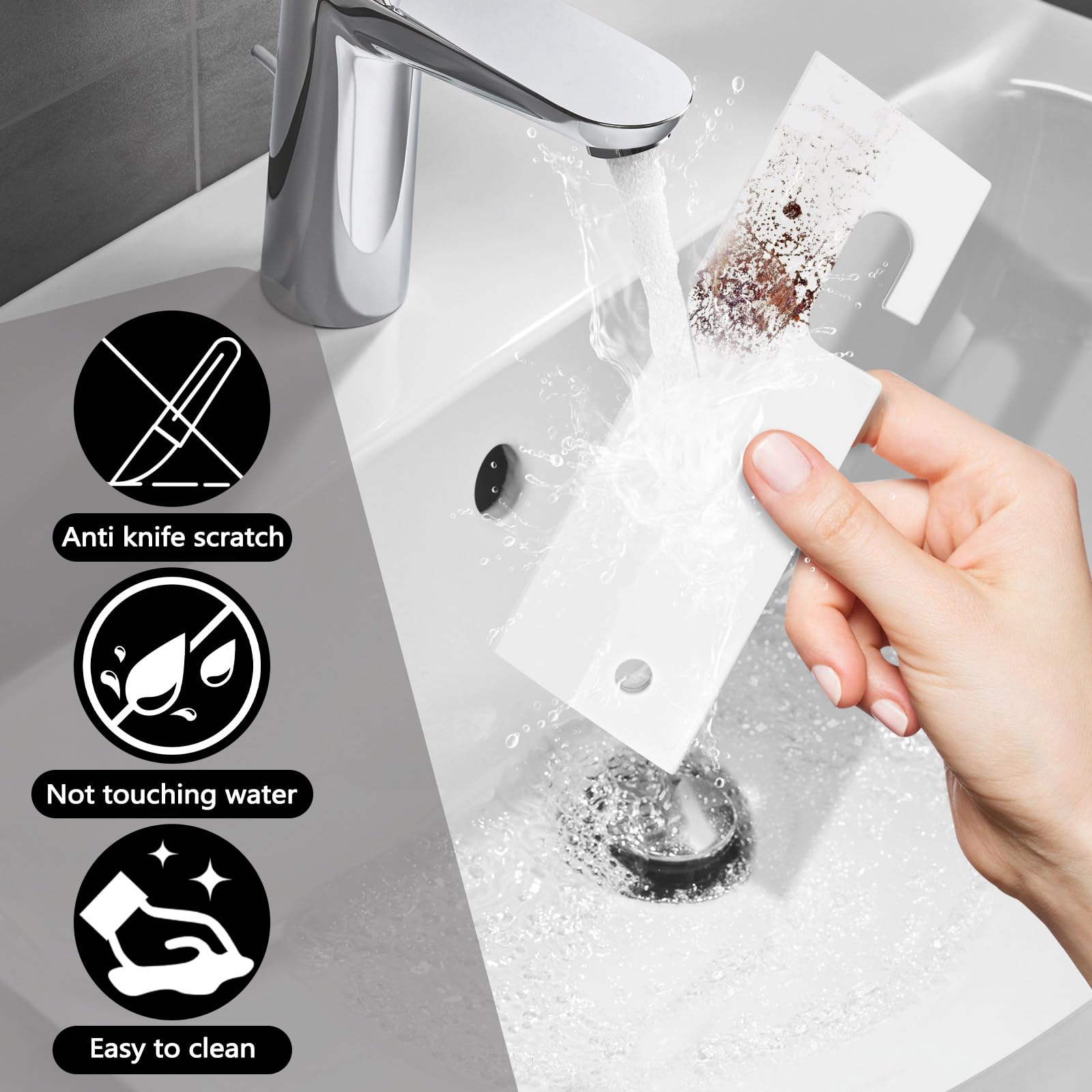 Bagentry 3 Pieces Mini Soft Silicone Window Squeegee, Hand Water Scraper with Hanging Hole, Small Mirror Cleaning Squeegee for Shower Glass Car