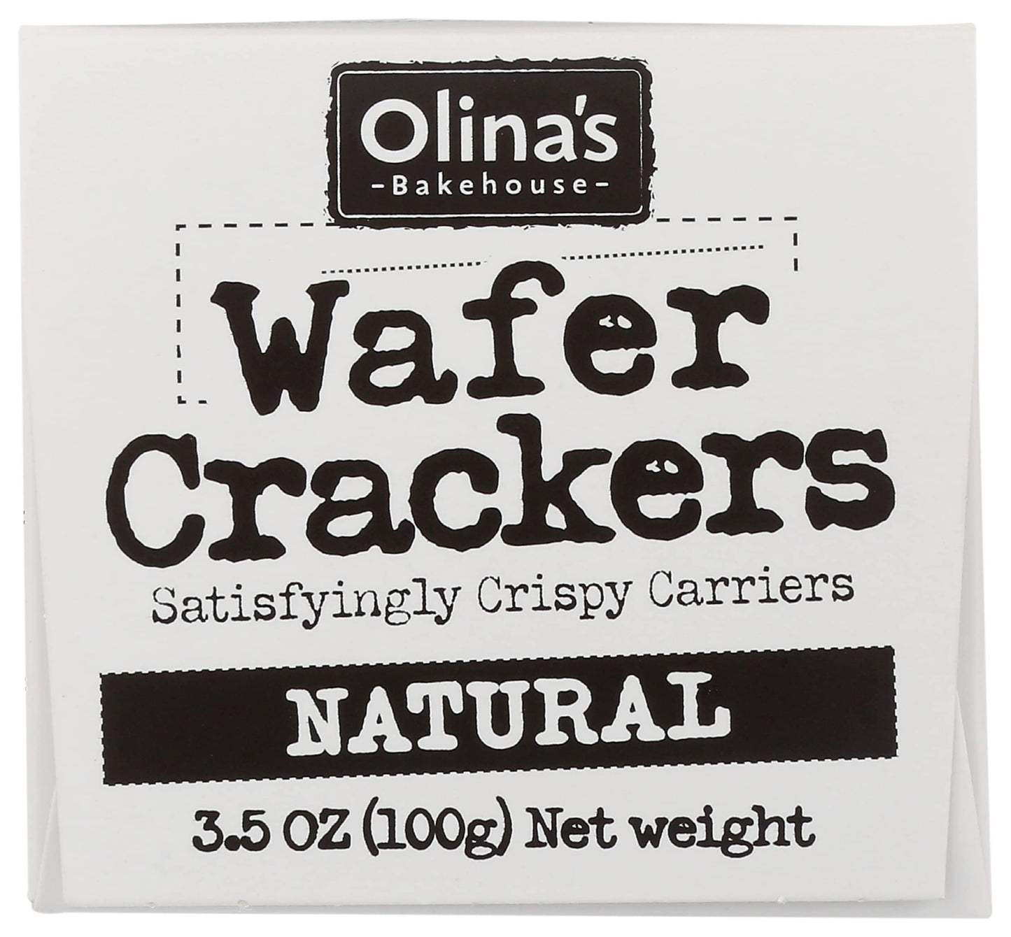 Olinas Bakehouse, Cracker Wafer Natural, 3.5 Ounce