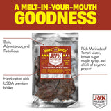 J&K Sweet and Spicy Beef Jerky - Hand Crafted Small Batch American Made Slab Beef Jerky - Bold & Flavorful Snack! - 7oz Big Bag