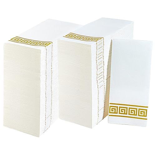 LITOPAK 200 Pack Paper Hand Towels for Bathroom, Guest Towels Disposable, and Paper Napkins Disposable for the Bathroom, Kitchen, Wedding, Party