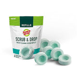 Scotch-Brite Scrub & Drop Toilet Cleaning System Refills, Dissolvable Toilet Bowl Cleaner Scrub Pad Tablets, 6 Disposable Refills