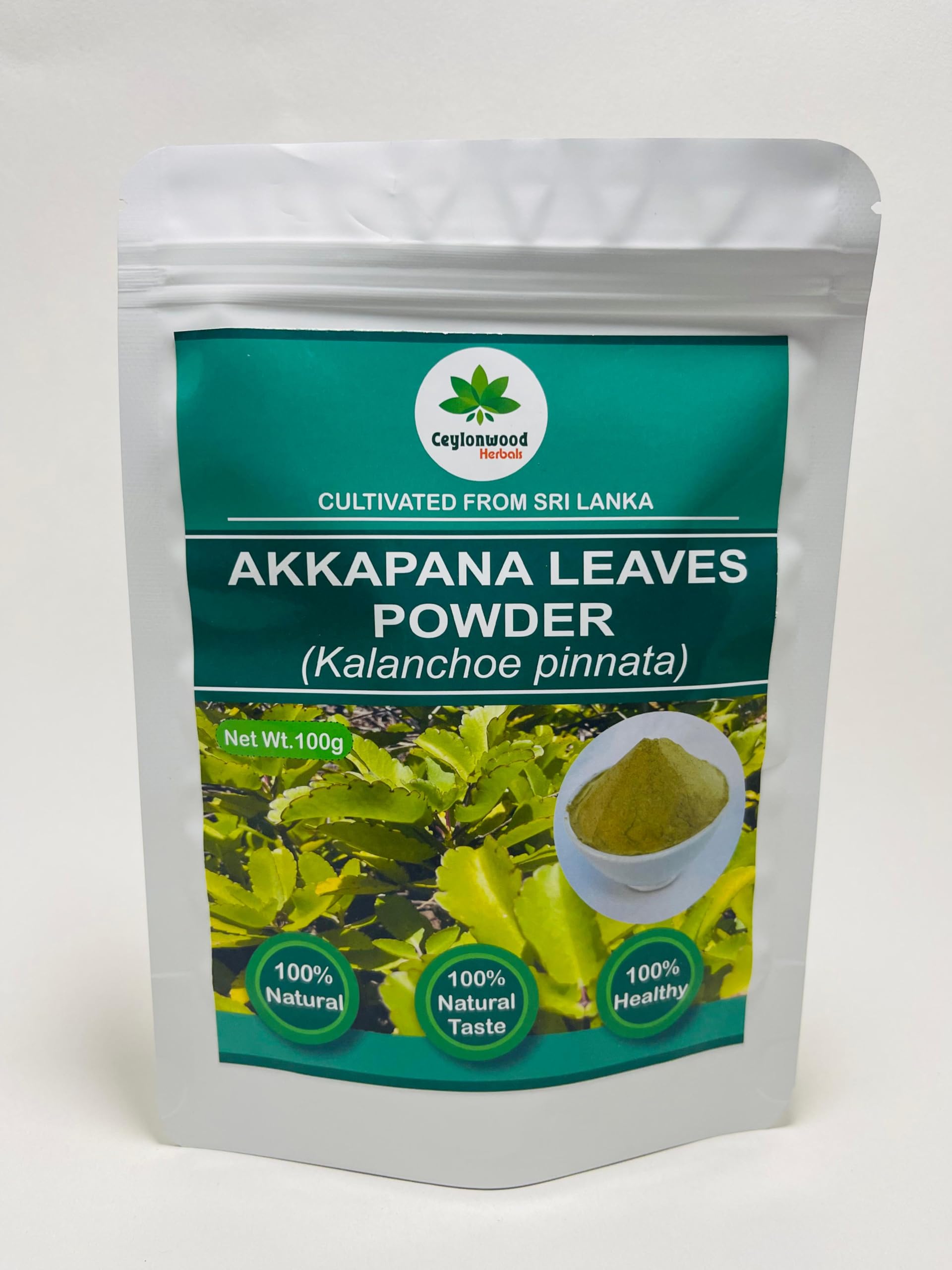 Organic Kalanchoe pinnata Leaves Powder 100g (Bryophyllum Pinnatum), Miracle leaf air plants Herbal Powder - Ceylonwood Herbals