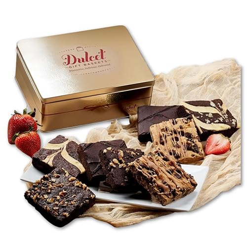 Dulcet Gourmet Food Gift Basket, Great Gift - Includes: Chocolate Brownies, Walnut Brownies, Chocolate Chip blondes, ideal gift idea by Dulcet Gift
