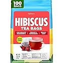 Gya Tea Co Hibiscus Tea Bags (100 Bags) - Caffeine Free - Tart And Refreshing Herbal Tea - No Added Sugar, No Fillers - Hot or Iced - Non-GMO