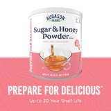 Sugar and Honey Powder Mix Can Emergency Food Supply, 227 Servings, 30 Year Shelf Life - Dry Honey and Sugar Powder Blend Sweetener for Baking