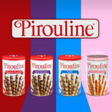 Pirouline Rolled Wafers - Chocolate Hazelnut - Rolled Wafer Sticks Bundled with Serving Tongs, Crème Filled Wafers for Coffee, Tea, Ice Cream, Snacks