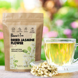 KHWAN'S TEA Dried Jasmine Flowers - Thai-Grown Whole Buds, Hand-Picked & Sun-Dried - Caffeine-Free Loose Leaf Jasmine Flower Tea, Non-GMO, 1.76 oz