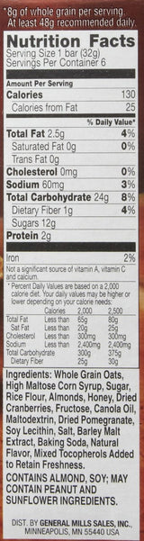 General Mills Nature Valley Bar, Cranberry Pomegranate, 6.7 oz