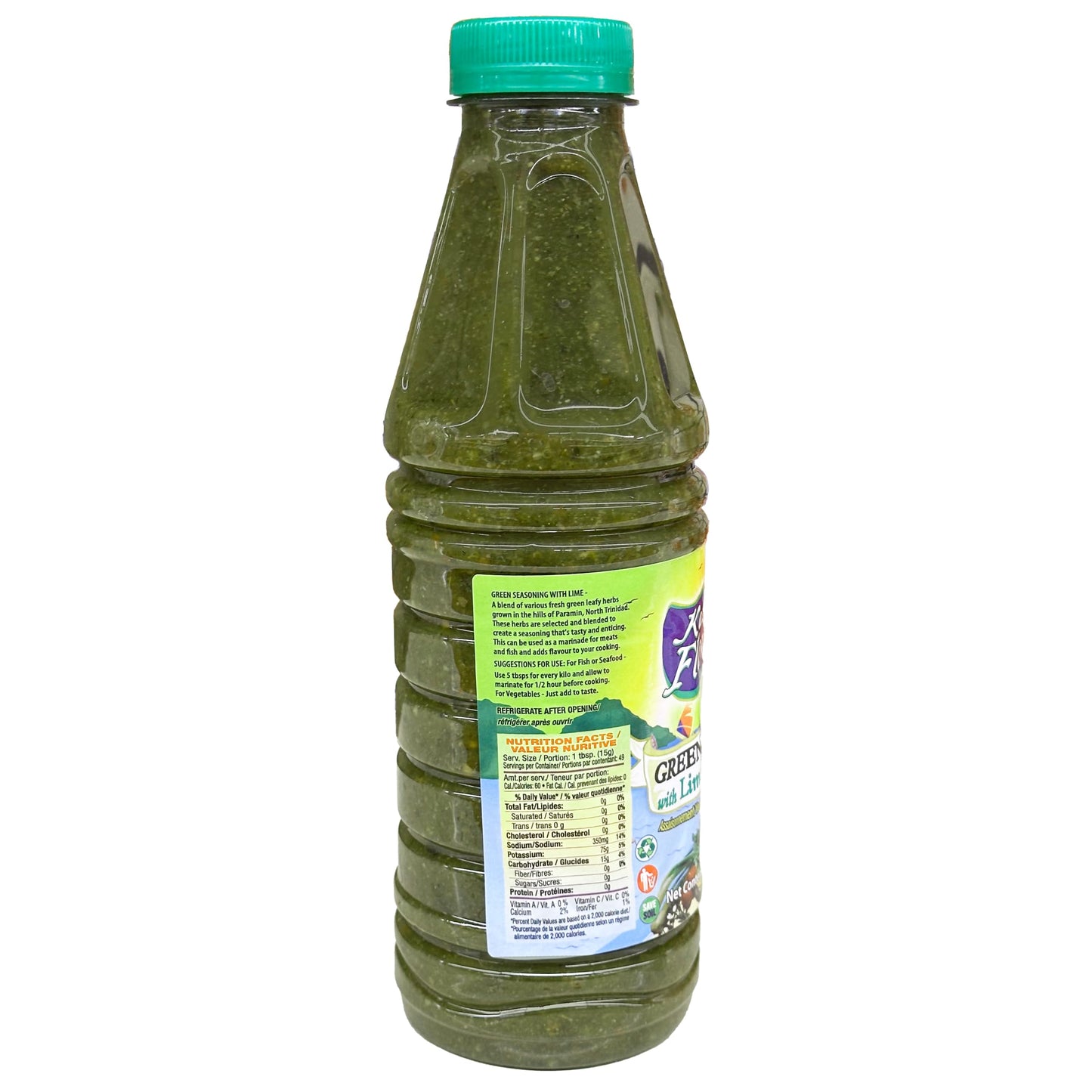 Trinidad Fresh Green Seasoning - 750ml (with Lime)