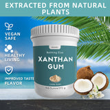 9.6 oz Food-Grade Xanthan Gum Powder, Pure Xanthan Gum for Baking Gluten Free, Xanthan Gum Thickener Suitable for Making Ice Cream, Cake, Yogurt