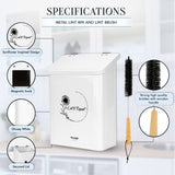 Knowstyle Metal Magnetic Lint Bin for Laundry Room Decor - Laundry Room Trash Can with Dryer Lint Brush for Dryer Vent - Metal Laundry Lint Bin