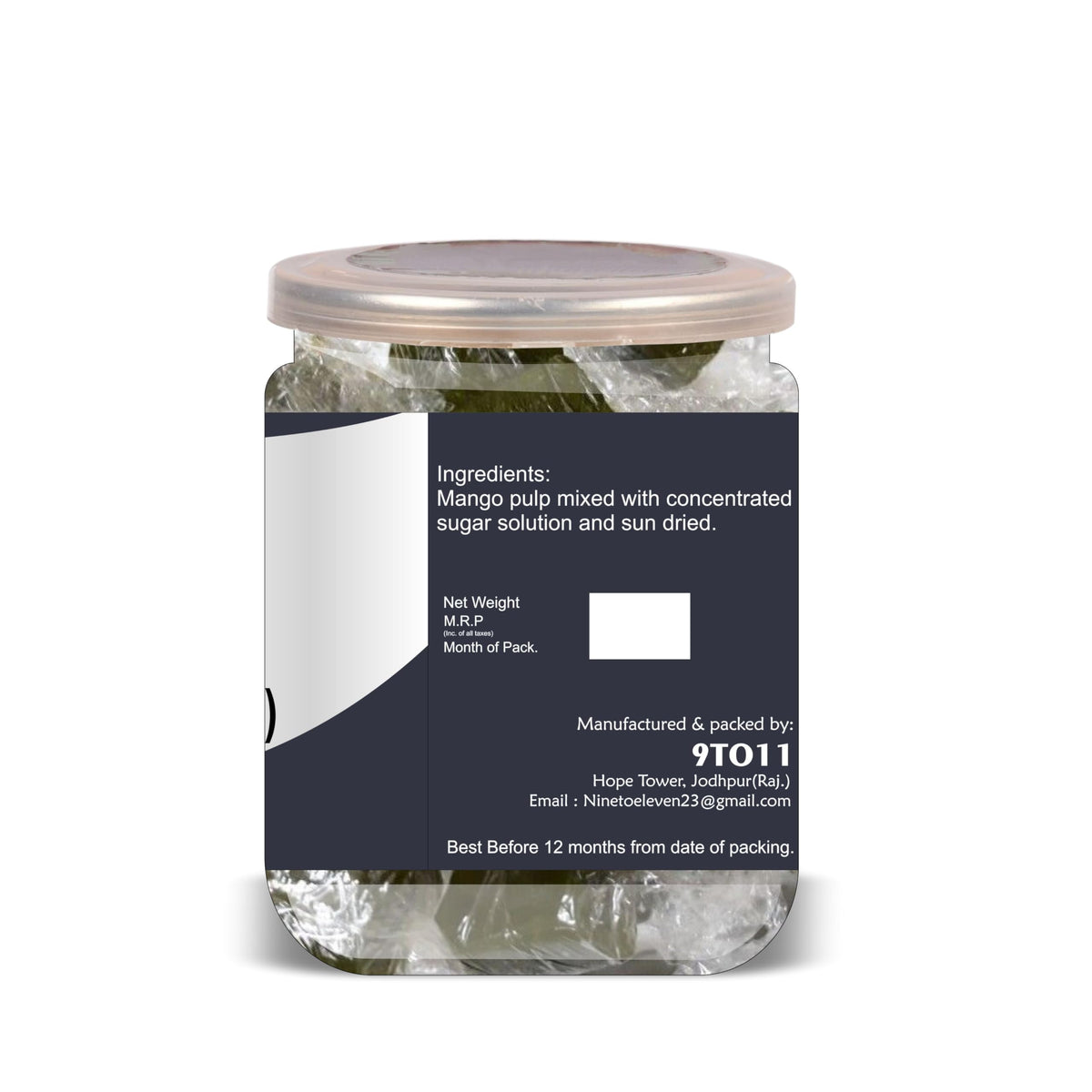 THE EDIBLE Kachha Aam Papad (Green) 500 Gram Airtight Container