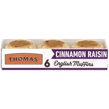Thomas’ Cinnamon Raisin English Muffins, 6 Count, 13 Oz Package of English Muffins