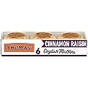 Thomas’ Cinnamon Raisin English Muffins, 6 Count, 13 Oz Package of English Muffins