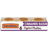 Thomas’ Cinnamon Raisin English Muffins, 6 Count, 13 Oz Package of English Muffins