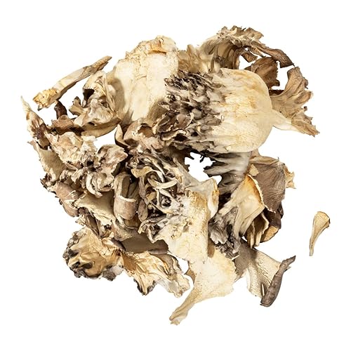 Essential Spice Dried Maitake Mushrooms - Whole, Rich Umami Flavor & Frilly Texture - Ideal for Soups, Stir-Fries, Broths & Risottos - Easy