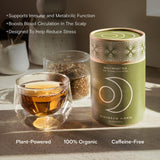 Highbrow Hippie Daily Reset Tea | Hair Wellness From Within, Stress Support & Circulation Boost | Organic Rooibos, Honeybush, Ashwagandha, Ginger |