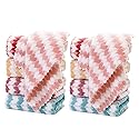 BEWDIO 10 Pack Heart Microfiber Face Cloths for Washing face, Highly Absorbent Cleaning Towels, Microfiber Rags for Washing Dishes, Car, Window Clean