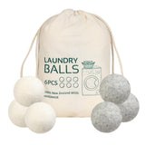 Wool Laundry Ball Pack of 6 Tumble Dryer Wool Ball Fabric Softener Alternative Reusable Wool Laundry Balls Nature’S Fabric Softeners for Fluffs