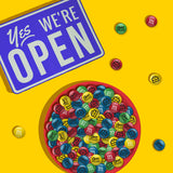 M&M’S WORLD Pre-Designed New Business Milk Chocolate Candy - 2lbs of Bulk Candy in Resealable Pack for Congratulatory Gifts,Achievements,Party