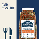 Harmony House Premium Vegetable Soup Mix - Dehydrated Vegetables for Cooking, Camping, Emergency Supply and More (9 oz, Quart Size Jar)