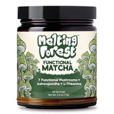Melting Forest Mushroom Matcha Powder with 7 Functional Mushrooms, Reishi & Lion’s Mane, Adaptogen Blend (30 Servings)