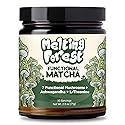 Melting Forest Mushroom Matcha Powder with 7 Functional Mushrooms, Reishi & Lion’s Mane, Adaptogen Blend (30 Servings)